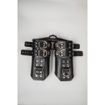 Черные высокие кожаные наручники для подвешивания Черные высокие кожаные наручники для подвешивания