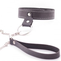 Узкий однослойный ошейник с поводком Узкий однослойный ошейник с поводком