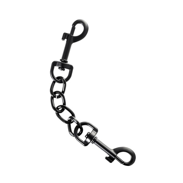 Узкие черные наручники на сцепке Узкие черные наручники на сцепке