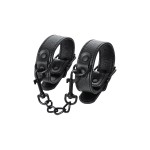 Узкие черные наручники на сцепке Узкие черные наручники на сцепке