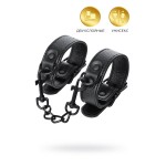 Узкие черные наручники на сцепке Узкие черные наручники на сцепке