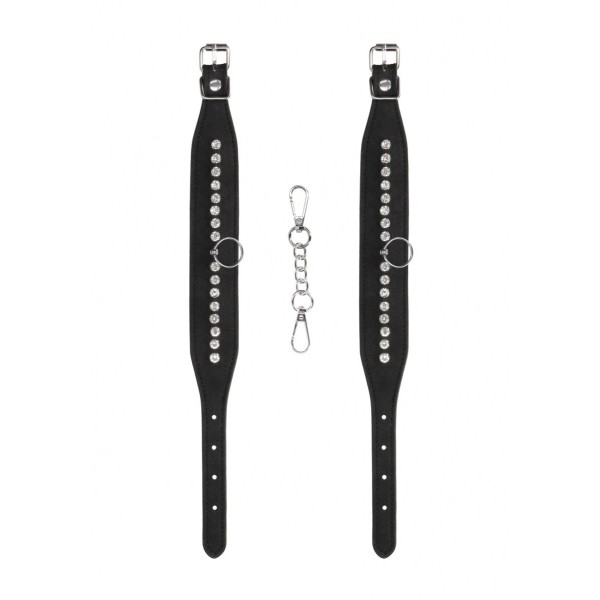 Черные поножи Diamond Studded Ankle Cuffs