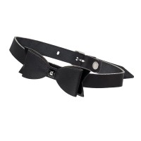 Черный кожаный чокер с бабочкой Черный кожаный чокер с бабочкой