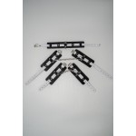 Набор фиксаторов из черной и белой натуральной кожи