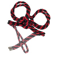 Черно-красные наручники-оковы «Узел-Альфа» из хлопковой веревки Черно-красные наручники-оковы «Узел-Альфа» из хлопковой веревки