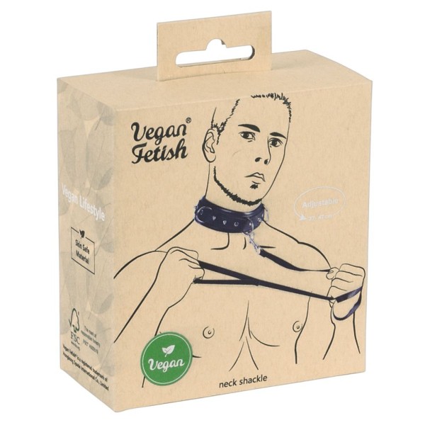 Черный ошейник Collar and Leash с поводком