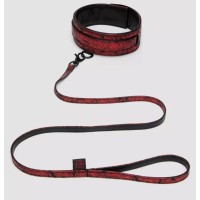 Стильный ошейник с поводком Reversible Faux Leather Collar and Lead Стильный ошейник с поводком Reversible Faux Leather Collar and Lead