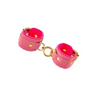 Розовые двуслойные кожаные оковы Розовые двуслойные кожаные оковы