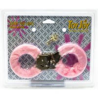 Розовые меховые наручники с ключами Розовые меховые наручники с ключами