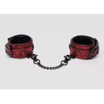 Красно-черные наручники Reversible Faux Leather Wrist Cuffs