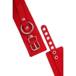 Красные мягкие кожаные оковы с люверсами Красные мягкие кожаные оковы с люверсами