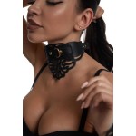 Фигурный чокер с узорами и золотистой фурнитурой Фигурный чокер с узорами и золотистой фурнитурой