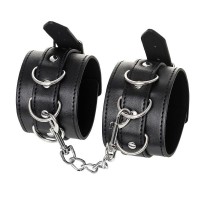 Черные оковы Anonymo из искусственной кожи Черные оковы Anonymo из искусственной кожи