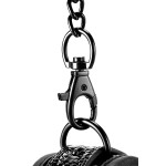 Черные оковы на щиколотки ANKLE CUFF CROCO