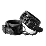 Черные оковы на щиколотки ANKLE CUFF CROCO