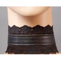 Ошейник с чёрным кружевом Ошейник с чёрным кружевом