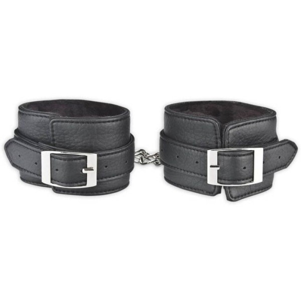 Черные фиксаторы для ног из искусственной кожи