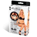 Черные фиксаторы для ног из искусственной кожи