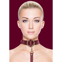 Бордовый ошейник с поводком Collar With Leash Бордовый ошейник с поводком Collar With Leash