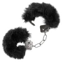 Металлические наручники с черным мехом Ultra Fluffy Furry Cuffs Металлические наручники с черным мехом Ultra Fluffy Furry Cuffs