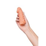 Телесная закрытая насадка с венками Cock Sleeve Size S - 13,8 см.