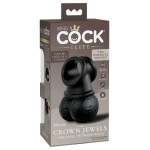 Черная вибронасадка King Cock Ellite The Crown Jewels