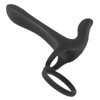 Черная насадка на член с вибрацией Couple’s Vibrator Черная насадка на член с вибрацией Couple’s Vibrator