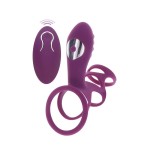 Фиолетовая эрекционная вибронасадка Halo Halo C-Ring Sleeve