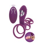Фиолетовая эрекционная вибронасадка Halo Halo C-Ring Sleeve