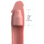 Телесная насадка-удлинитель 2 Inch Silicone X-tension - 20,3 см.