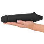 Черная вибронасадка для пениса с хомутом для мошонки и пультом ДУ Remote Controlled Penis Extension Черная вибронасадка для пениса с хомутом для мошонки и пультом ДУ Remote Controlled Penis Extension