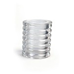 Прозрачная сквозная насадка на пенис с ребрышками