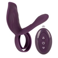 Фиолетовая насадка на член с клиторальным отростком и пультом ДУ RC Couple’s Vibrator 2 Фиолетовая насадка на член с клиторальным отростком и пультом ДУ RC Couple’s Vibrator 2