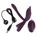 Фиолетовая насадка на член с клиторальным отростком и пультом ДУ RC Couple’s Vibrator 2 Фиолетовая насадка на член с клиторальным отростком и пультом ДУ RC Couple’s Vibrator 2