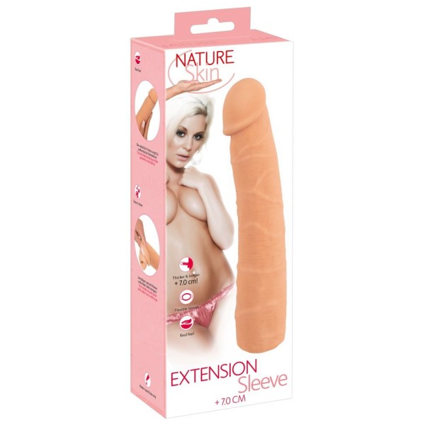 Телесная насадка-удлинитель Extension Sleeve - 25 см.