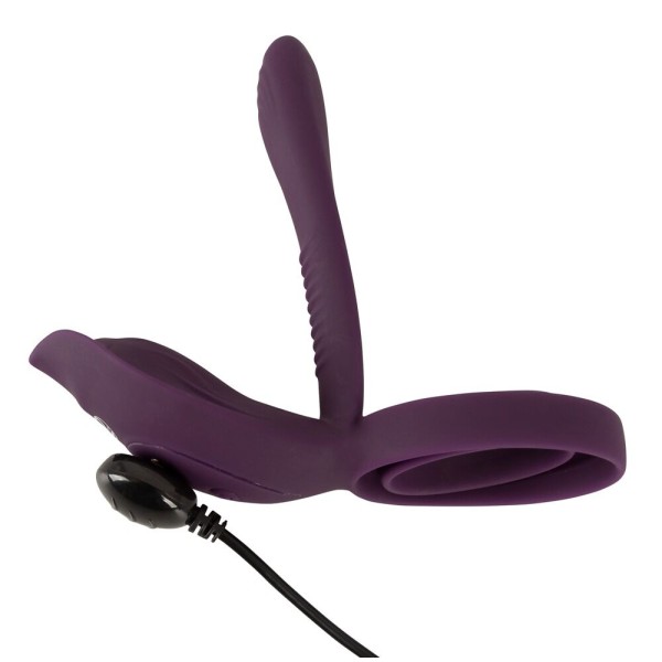 Фиолетовая насадка на член с клиторальным отростком и пультом ДУ RC Couple’s Vibrator 2 Фиолетовая насадка на член с клиторальным отростком и пультом ДУ RC Couple’s Vibrator 2