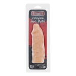 Телесная реалистичная насадка на пенис SUPER STRETCH EXTENDER 5.5INCH - 14 см.