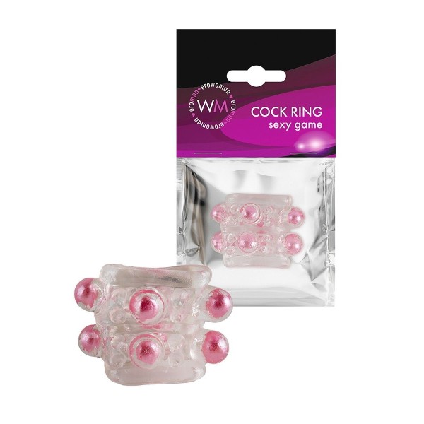 Прозрачная насадка на пенис с цветными шариками Прозрачная насадка на пенис с цветными шариками