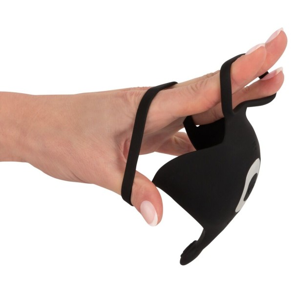 Черная вибронасадка для эрекции и стимуляции мошонки Cock ring with RC ball massager Черная вибронасадка для эрекции и стимуляции мошонки Cock ring with RC ball massager