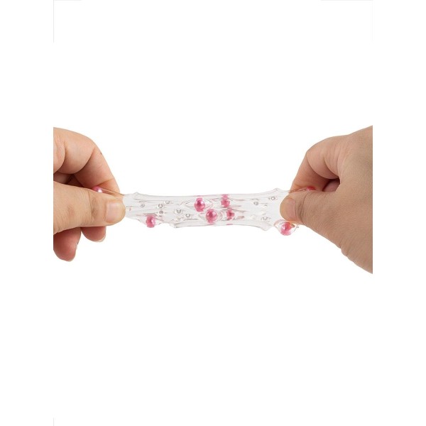 Прозрачная насадка на пенис с цветными шариками