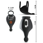 Черная вибронасадка для эрекции и стимуляции мошонки Cock ring with RC ball massager Черная вибронасадка для эрекции и стимуляции мошонки Cock ring with RC ball massager
