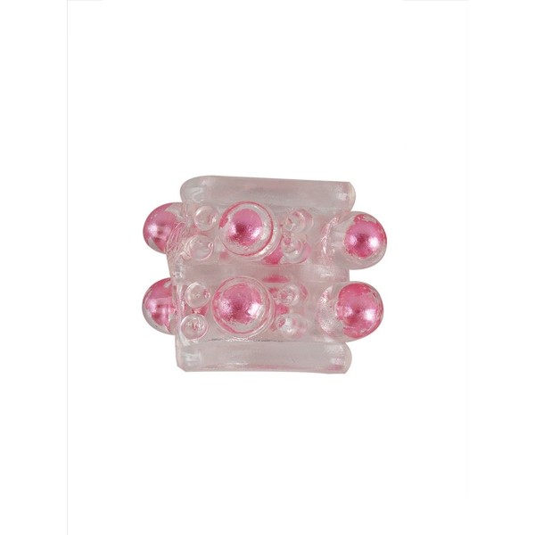 Прозрачная насадка на пенис с цветными шариками