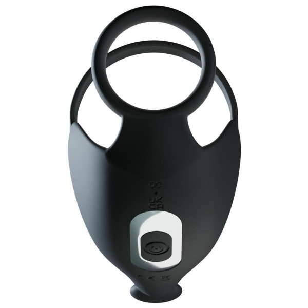 Черная вибронасадка для эрекции и стимуляции мошонки Cock ring with RC ball massager Черная вибронасадка для эрекции и стимуляции мошонки Cock ring with RC ball massager