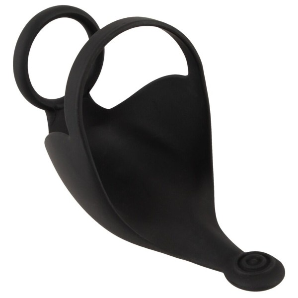 Черная вибронасадка для эрекции и стимуляции мошонки Cock ring with RC ball massager Черная вибронасадка для эрекции и стимуляции мошонки Cock ring with RC ball massager