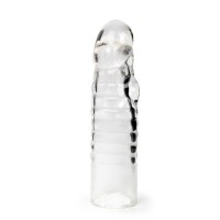 Прозрачная закрытая насадка на член - 15 см.