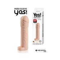 Телесная насадка-удлинитель со вставкой размера L - 16 см. Телесная насадка-удлинитель со вставкой размера L - 16 см.