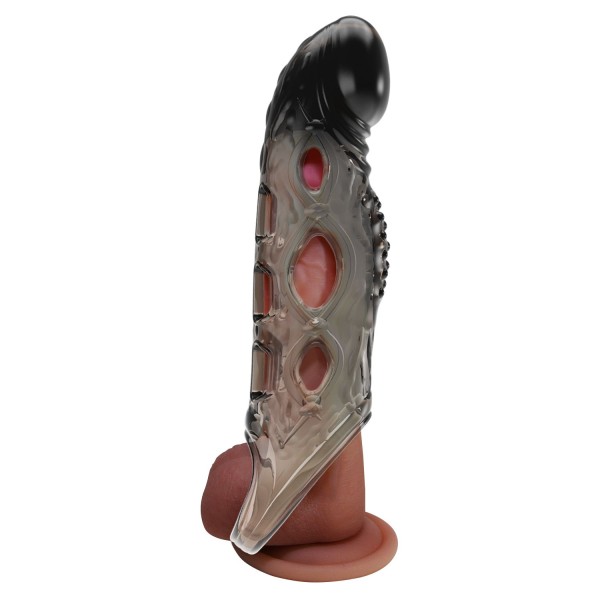 Черная удлиняющая насадка с рельефом Wayde - 21,3 см.