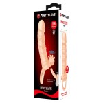 Телесная удлиняющая вибронасадка Penis Sleeve Connor - 17 см.