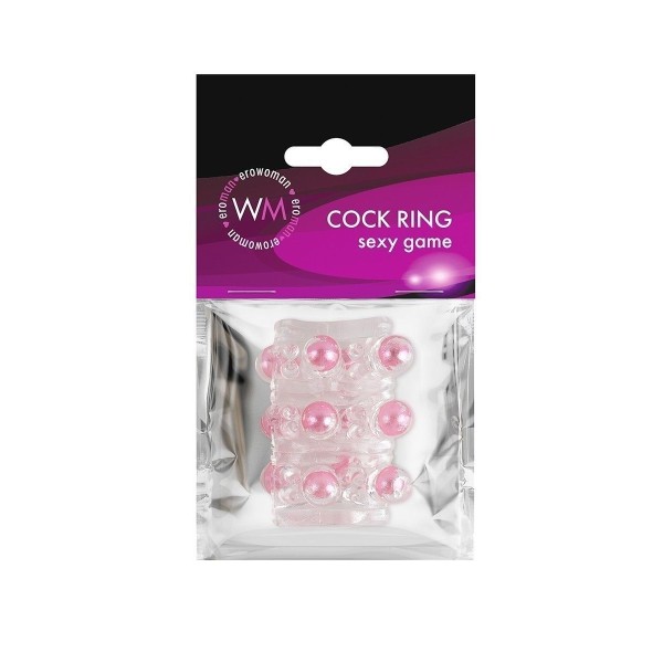 Прозрачная сквозная насадка на пенис с цветными шариками