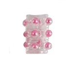 Прозрачная сквозная насадка на пенис с цветными шариками